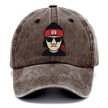 Salt Lake Ute wearing Utah beanie with U patch - Classic Cap - Brown