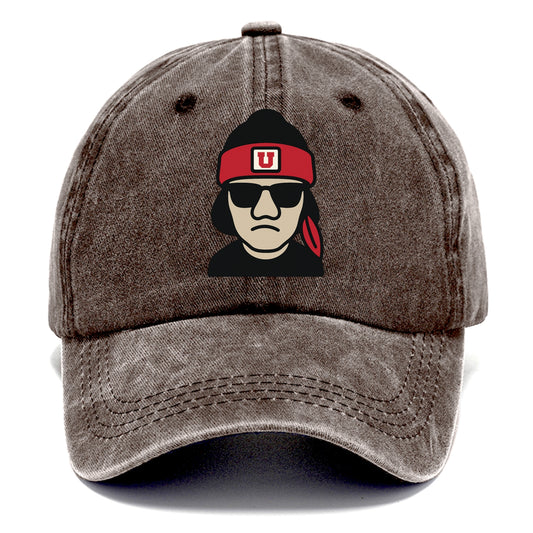 Salt Lake Ute wearing Utah beanie with U patch - Classic Cap - Brown