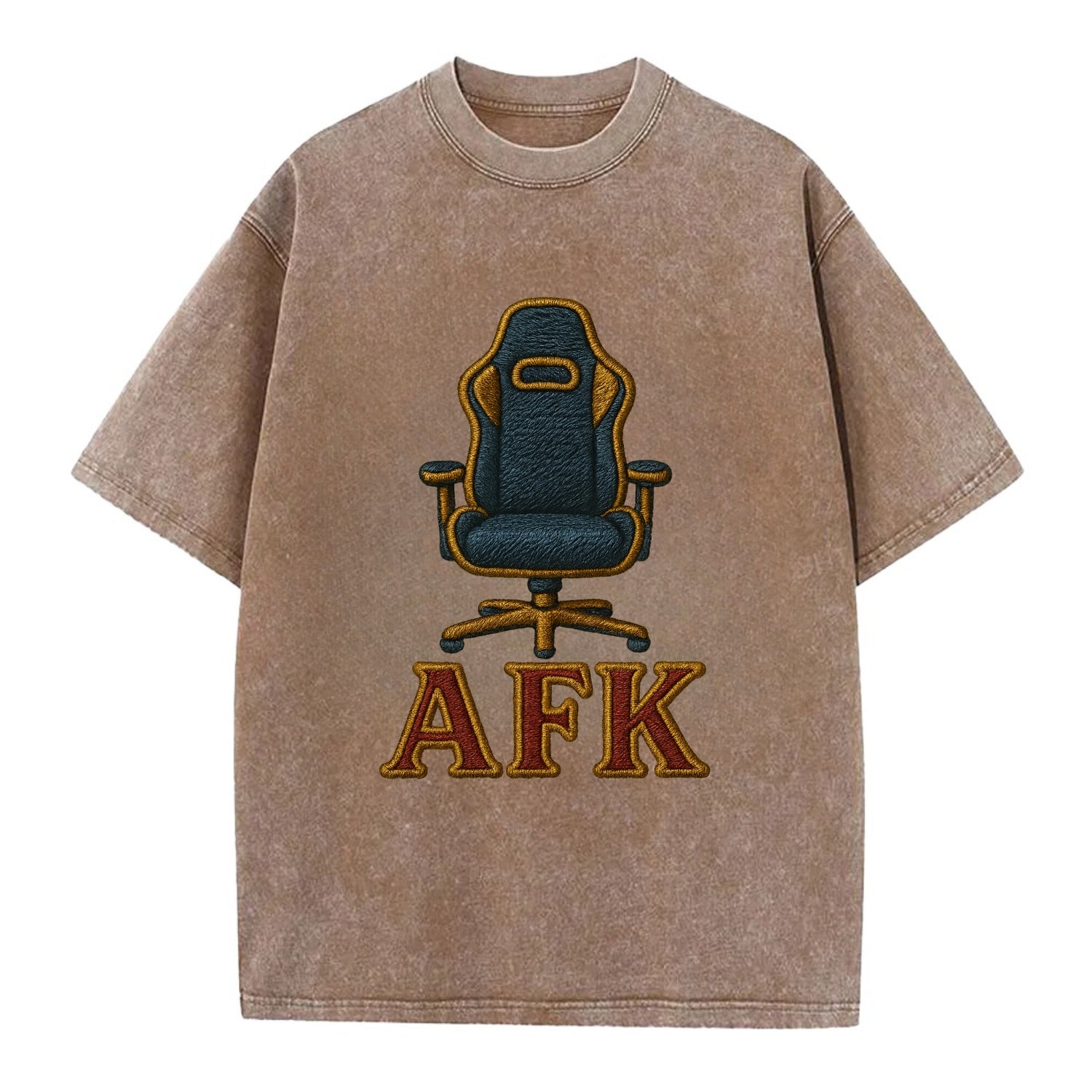 AFK   - Vintage T-shirt - Brown