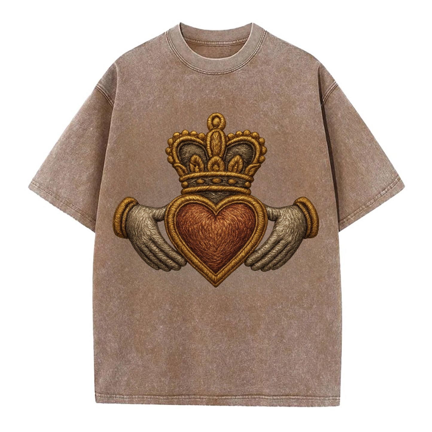 Claddagh  - Vintage T-shirt - Brown