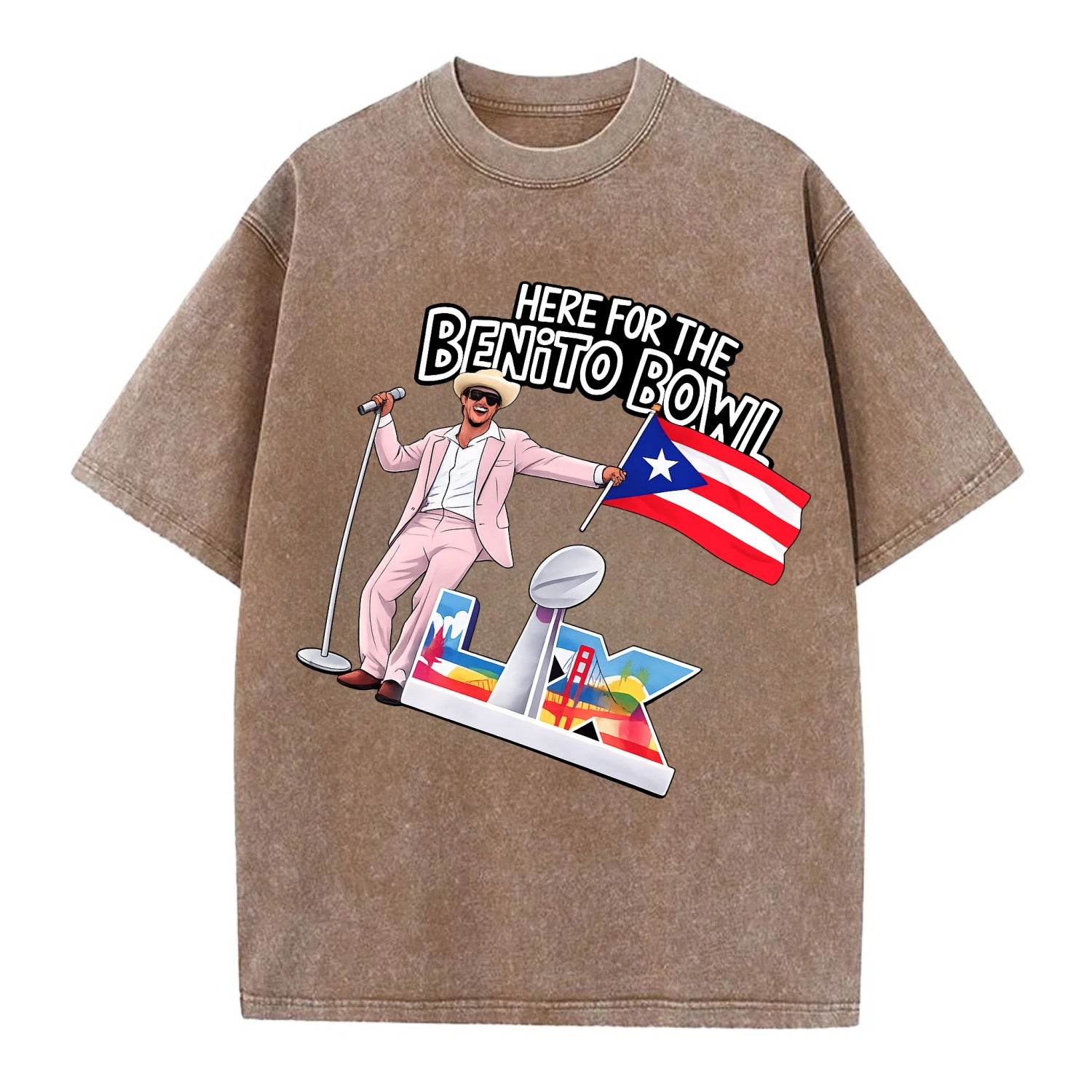 Here For The Bento Bowl - Vintage T-shirt - Brown