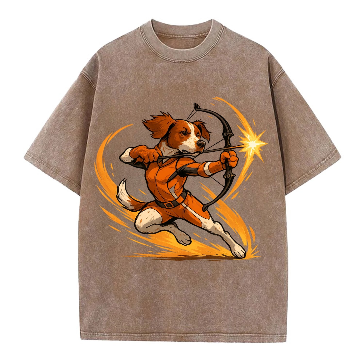 Brittany Hawkeye  - Vintage T-shirt - Brown