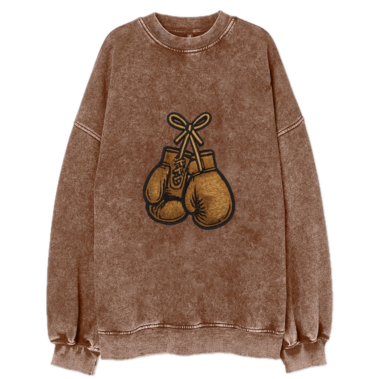 Boxing Gloves  - Vintage Sweatshirt - Brown