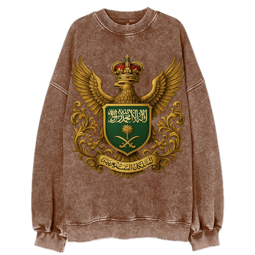 Saudi Arabia Heritage Badge  - Vintage Sweatshirt