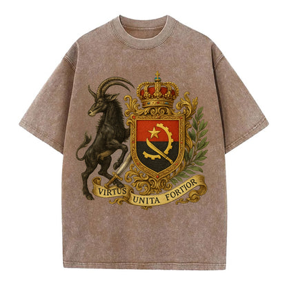 Angola Giant Sable Emblem  - Vintage T-shirt - Brown