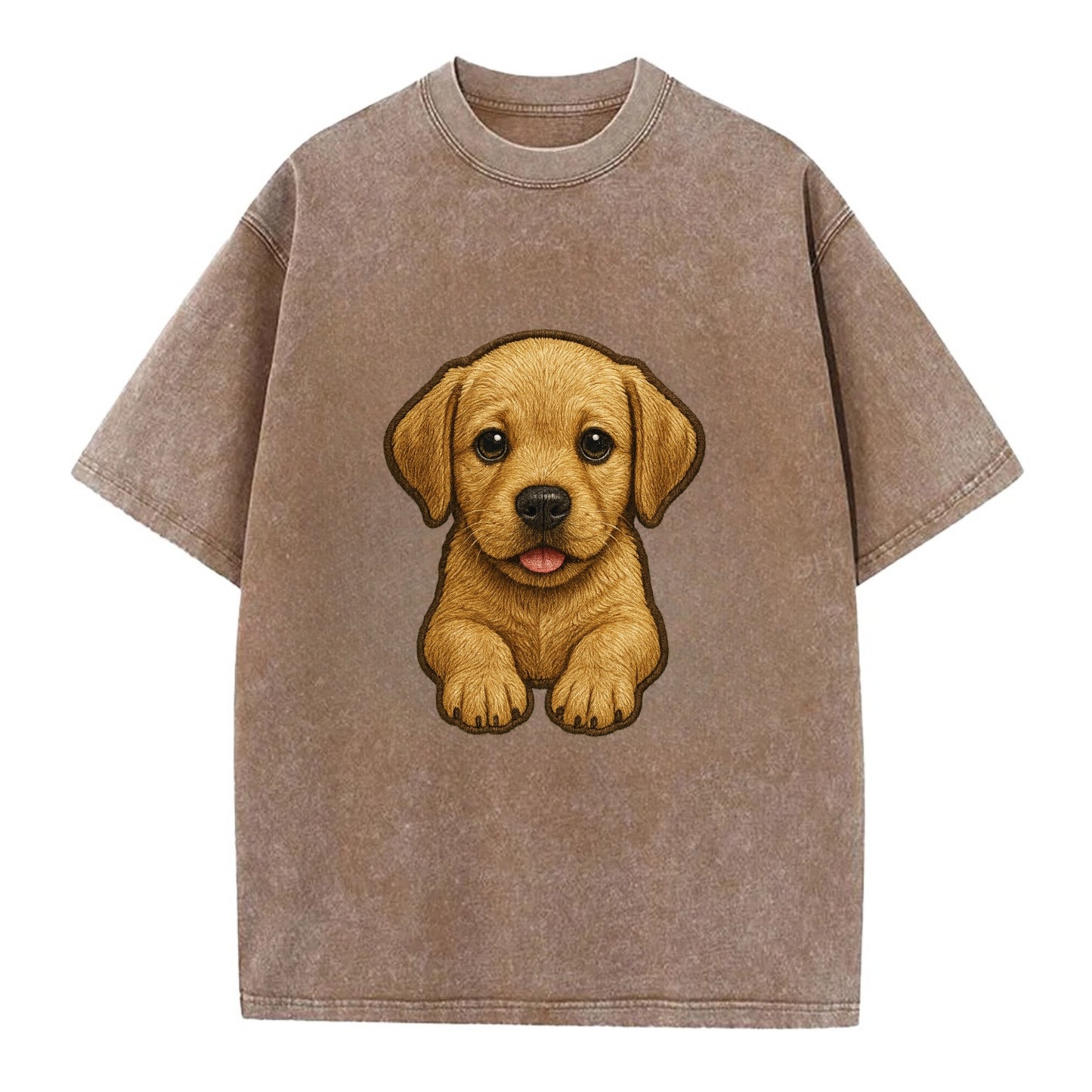 Baby Labrador Retriever Puppy - yellow/black/chocolate, soulful eyes, soft ears, - Vintage T-shirt - Brown