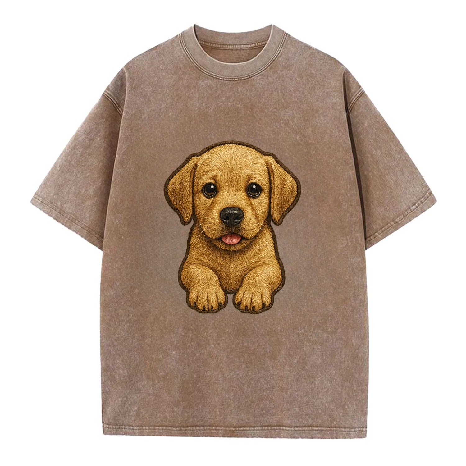 Baby Labrador Retriever Puppy - yellow/black/chocolate, soulful eyes, soft ears, - Vintage T-shirt - Brown
