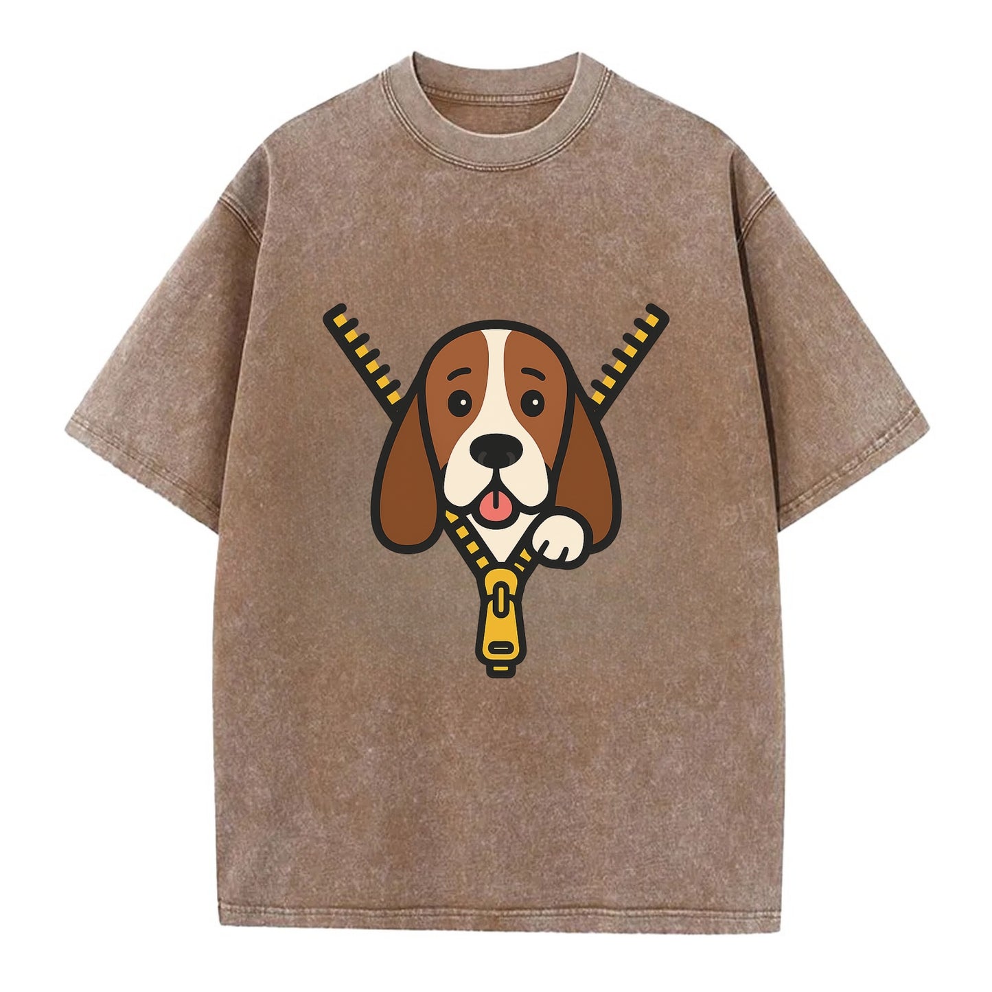 Basset Hound - Vintage T-shirt - Brown