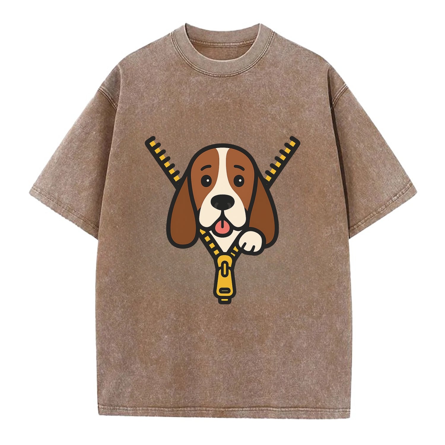 Basset Hound - Vintage T-shirt - Brown