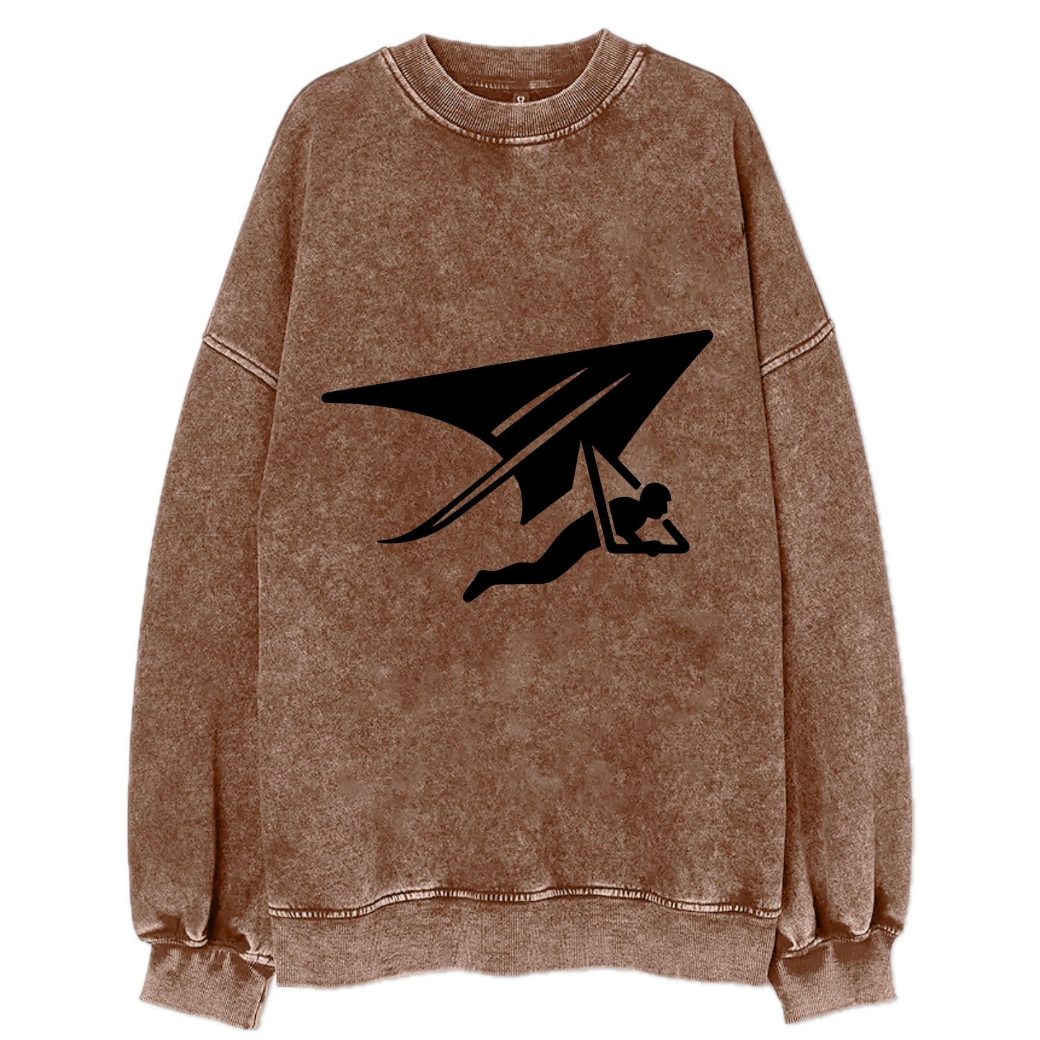 Hang glider soaring - Vintage Sweatshirt - Brown