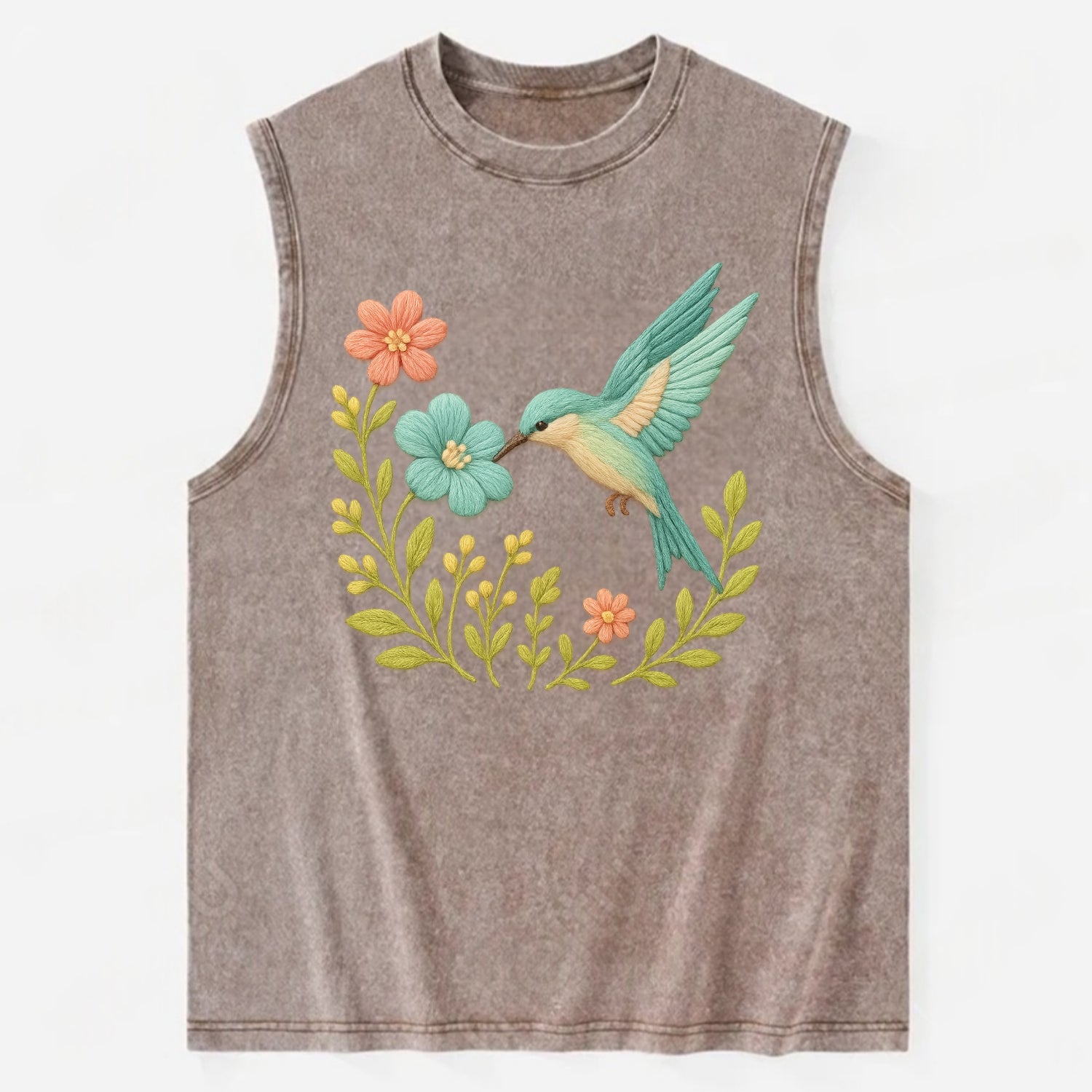 Mint Bee-Eater - Vintage Washed Tank - Brown