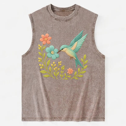 Mint Bee-Eater - Vintage Washed Tank - Brown