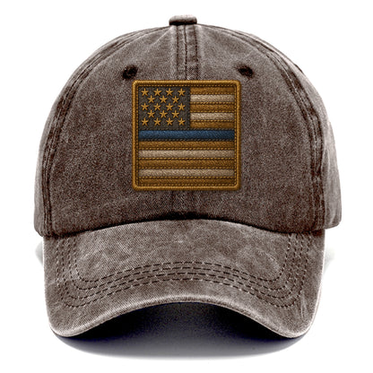 Thin Blue Line  - Classic Cap - Brown