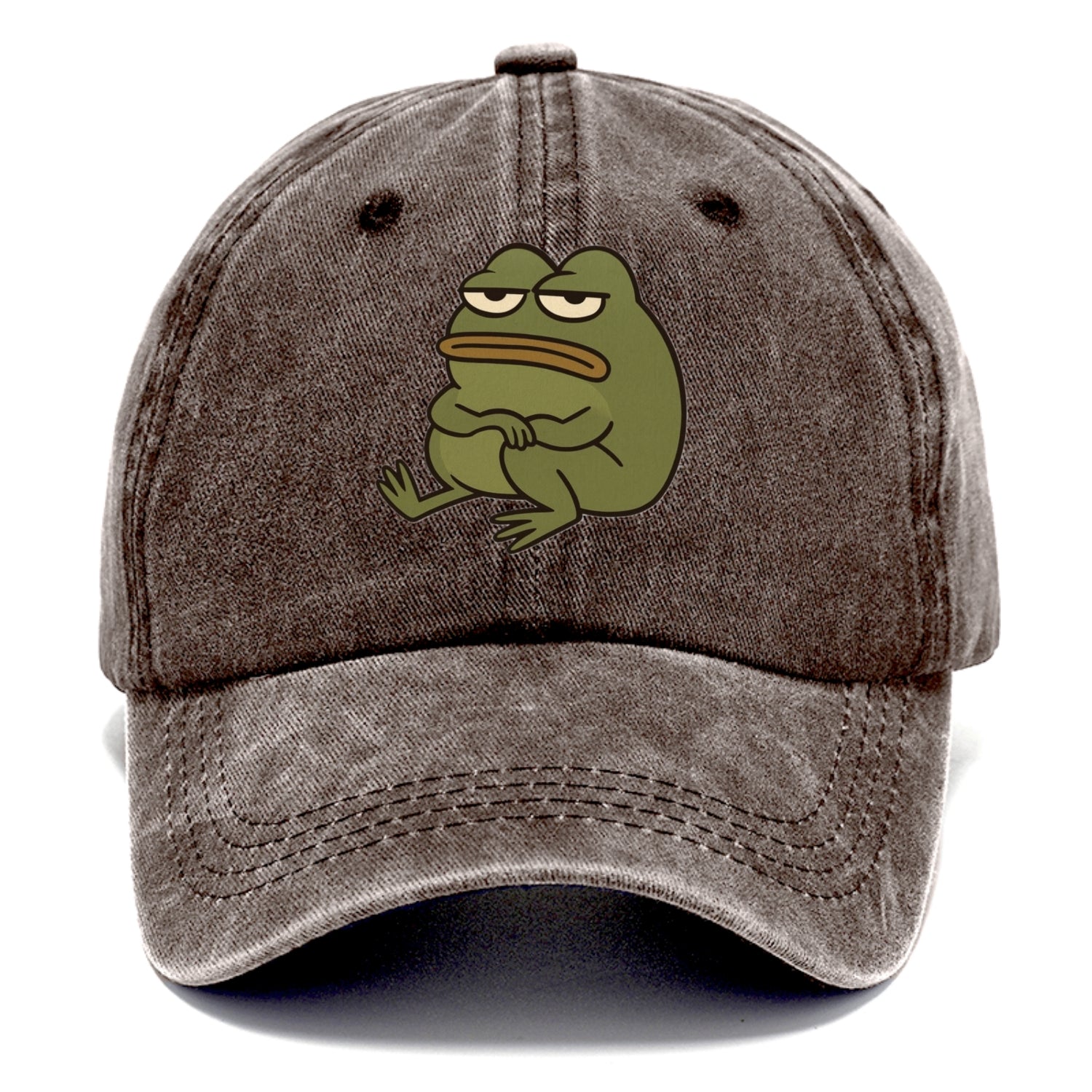 The Frog Judges Silently - Classic Cap - Brown