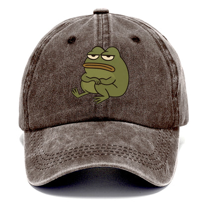 The Frog Judges Silently - Classic Cap - Brown