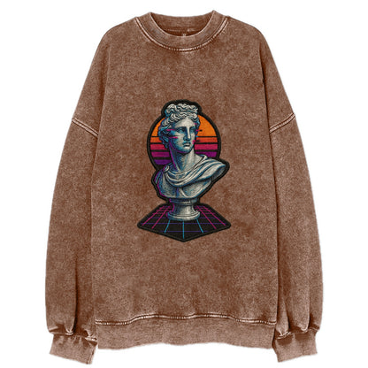 Greek Statue - Vintage Sweatshirt - Brown