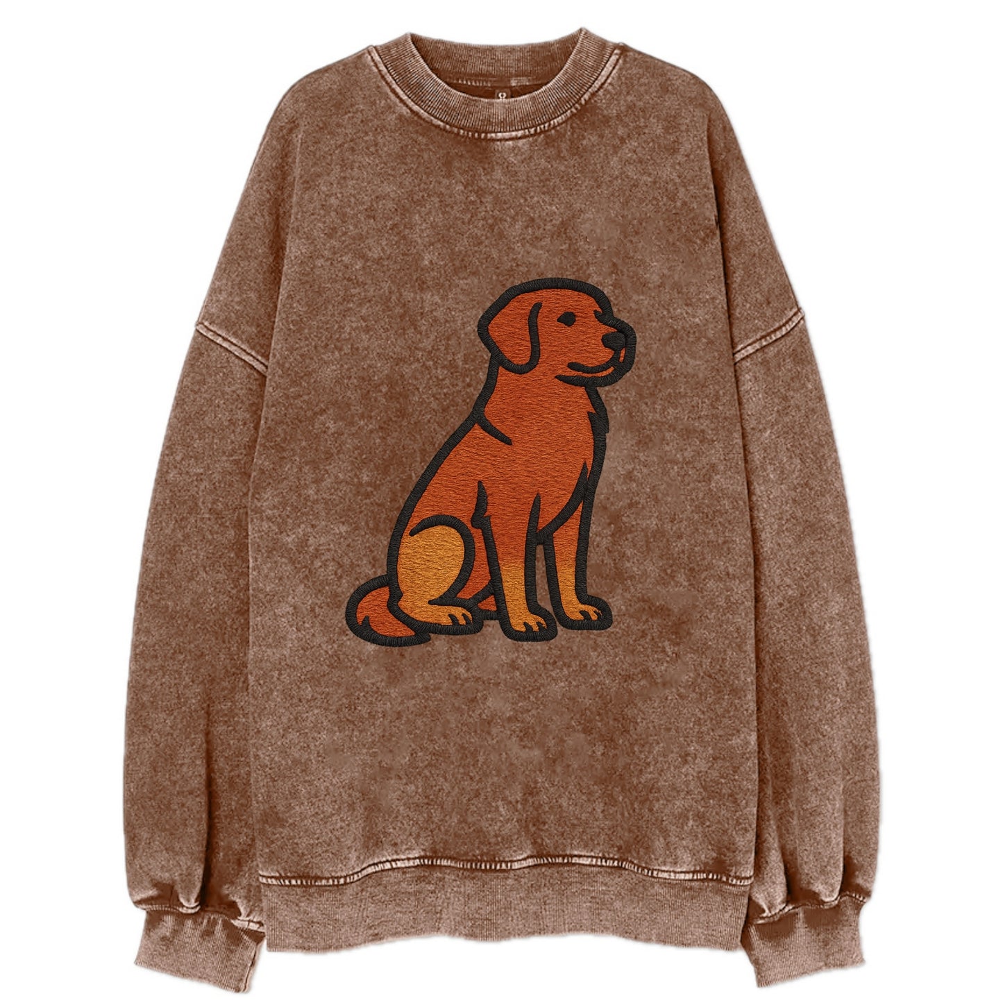 Nova Scotia Duck Tolling Retriever - Red embroidered pose - Vintage Sweatshirt - Brown