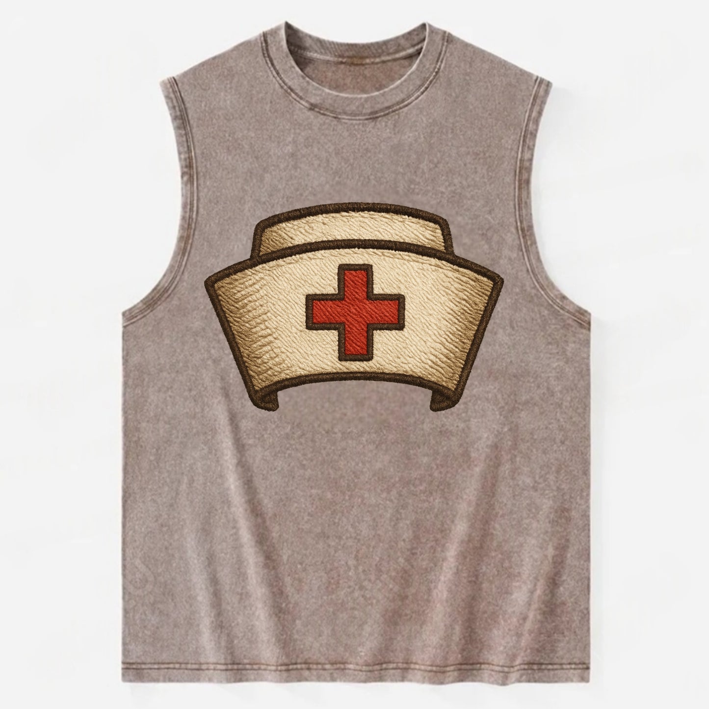 Nurse Cap  - Vintage Washed Tank - Brown