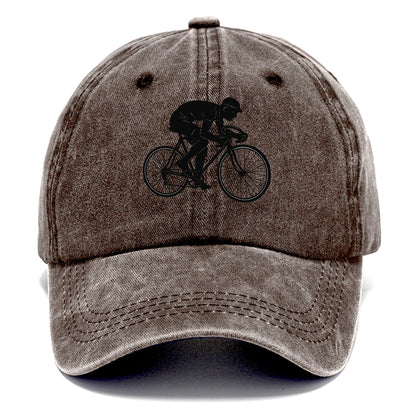 Cyclist sprinting in racing position - Classic Cap - Brown