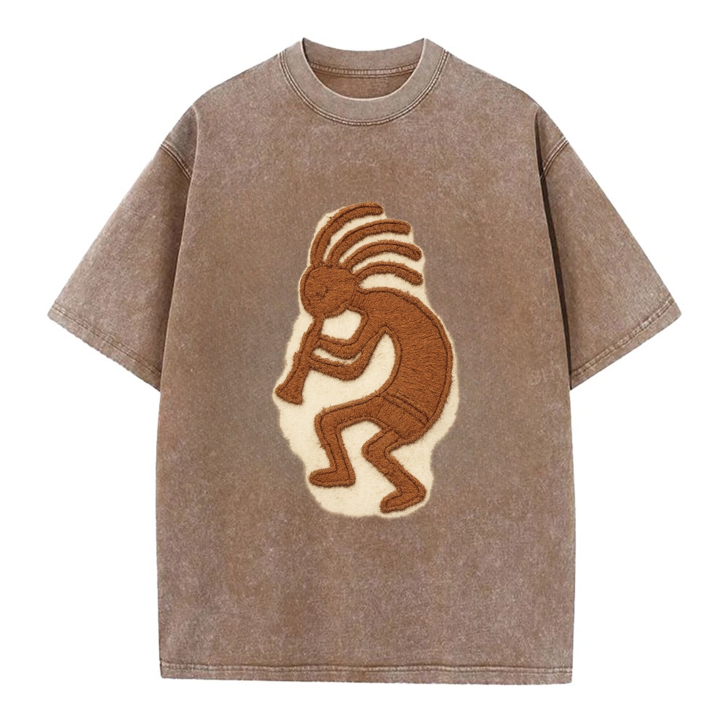 Kokopelli  - Vintage T-shirt - Brown