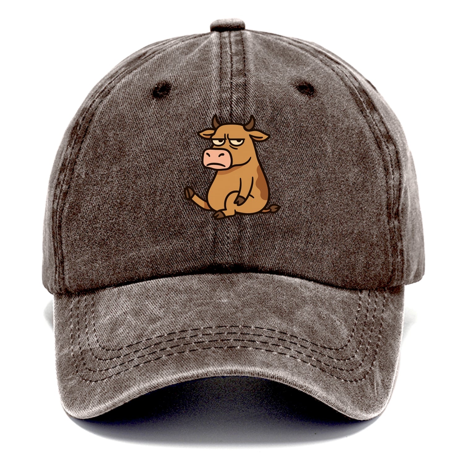 The Cow Judging Silently - Classic Cap - Brown