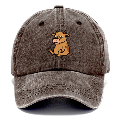The Cow Judging Silently - Classic Cap - Brown