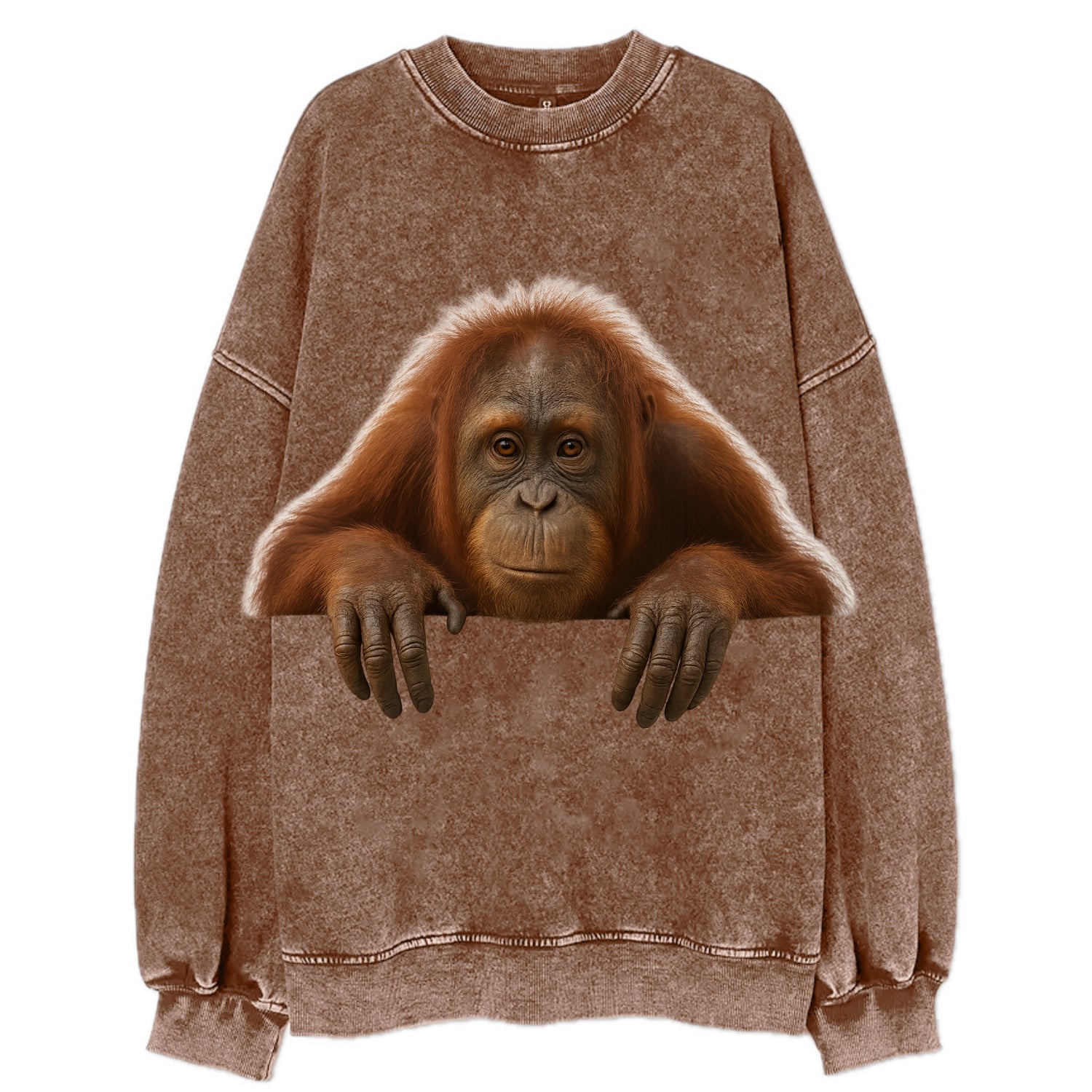 Orangutan  - Vintage Sweatshirt - Brown