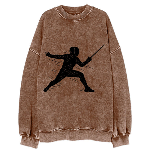 Fencer lunging attack position - Vintage Sweatshirt