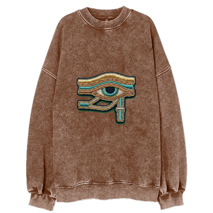 Eye of Horus - Vintage Sweatshirt - Brown