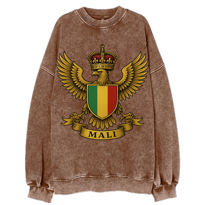 Mali Royal Logo  - Vintage Sweatshirt - Brown
