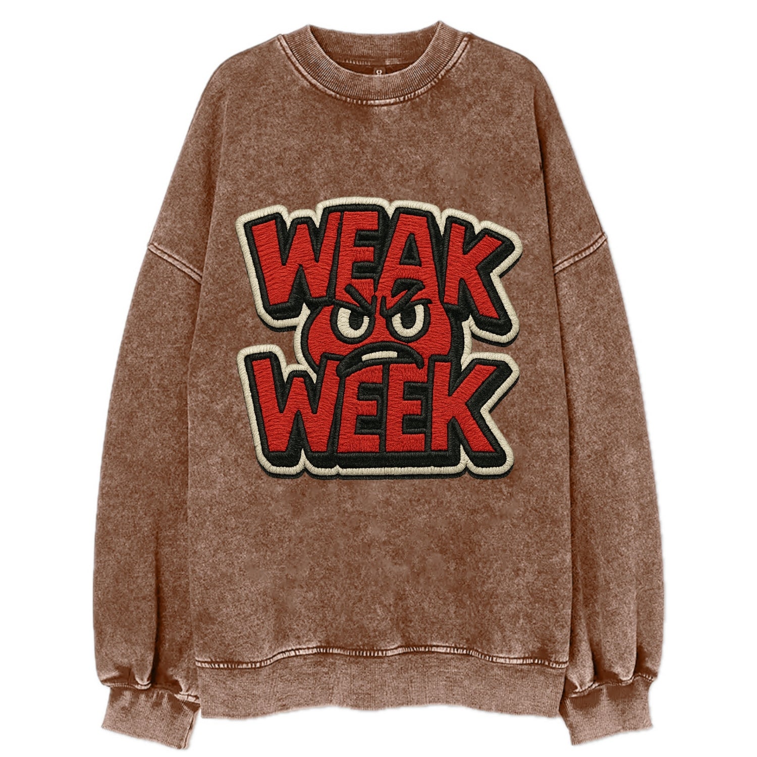 WEAK;WEEK WARRIOR Monday Blue Cap - Vintage Sweatshirt - Brown