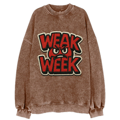 WEAK;WEEK WARRIOR Monday Blue Cap - Vintage Sweatshirt - Brown