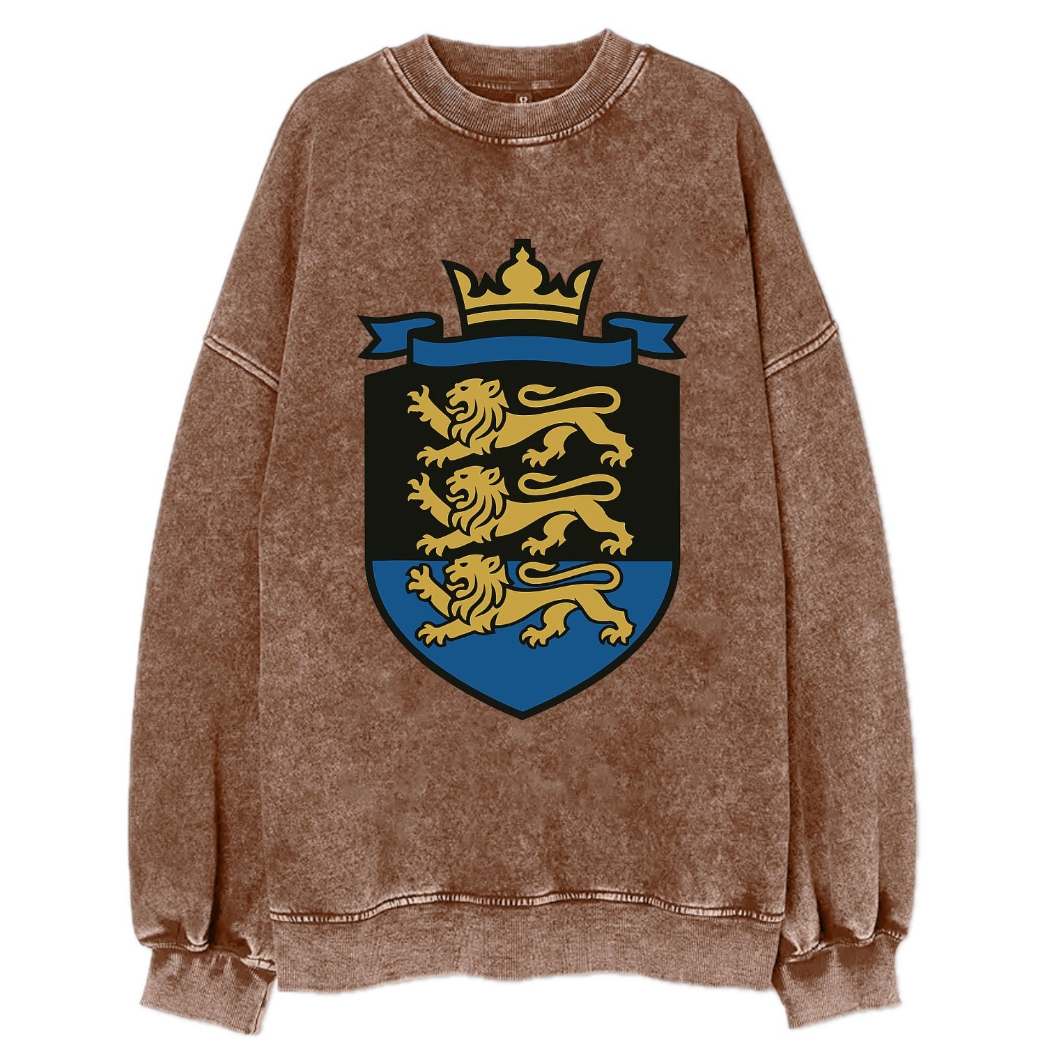 Estonia Royal Logo  - Vintage Sweatshirt - Brown