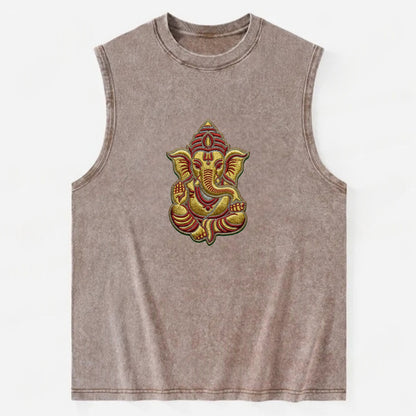 Ganesh - Vintage Washed Tank - Brown
