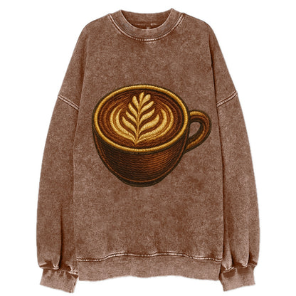 Latte Art  - Vintage Sweatshirt - Brown