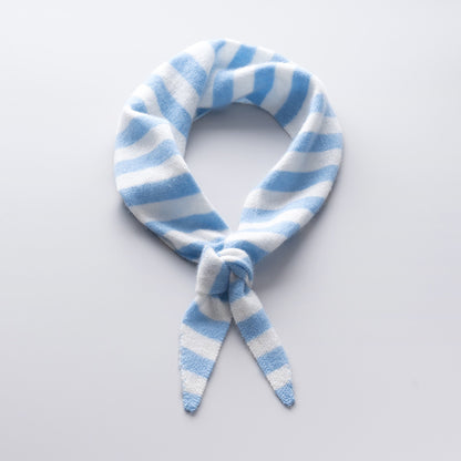 Cozy Cashmere Blend Striped Triangle Scarf