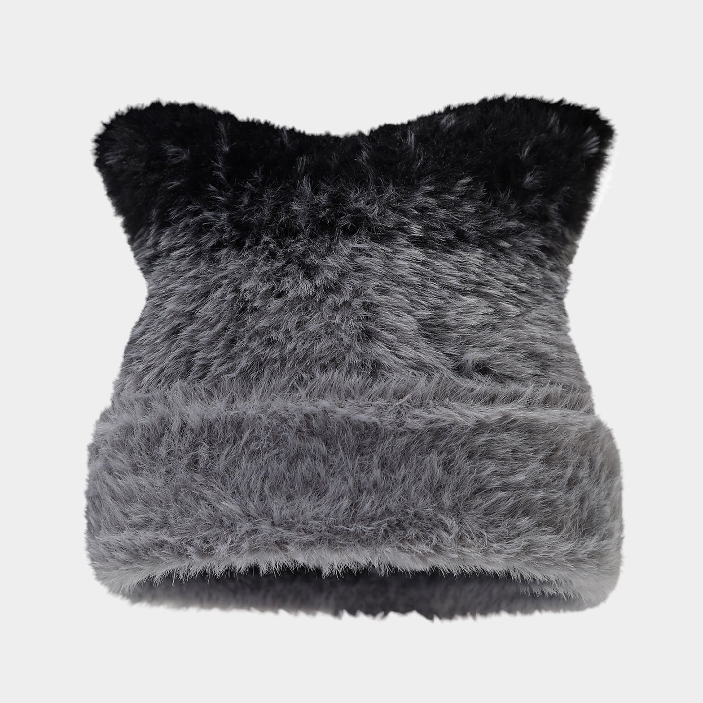 Cute Cat Ear Gradient Beanie - Cozy Knit Hat for Women