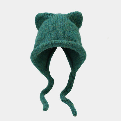 Cute Cat Ear Knit Beanie - Cozy Winter Hat