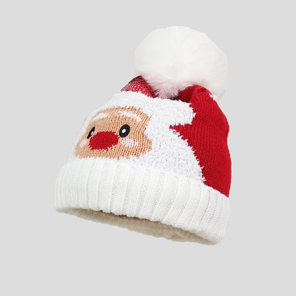 Cozy Christmas Knit Hats: Santa, Elk & Snowman