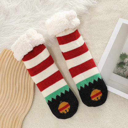 Cozy Christmas Plush Slipper Socks for Women