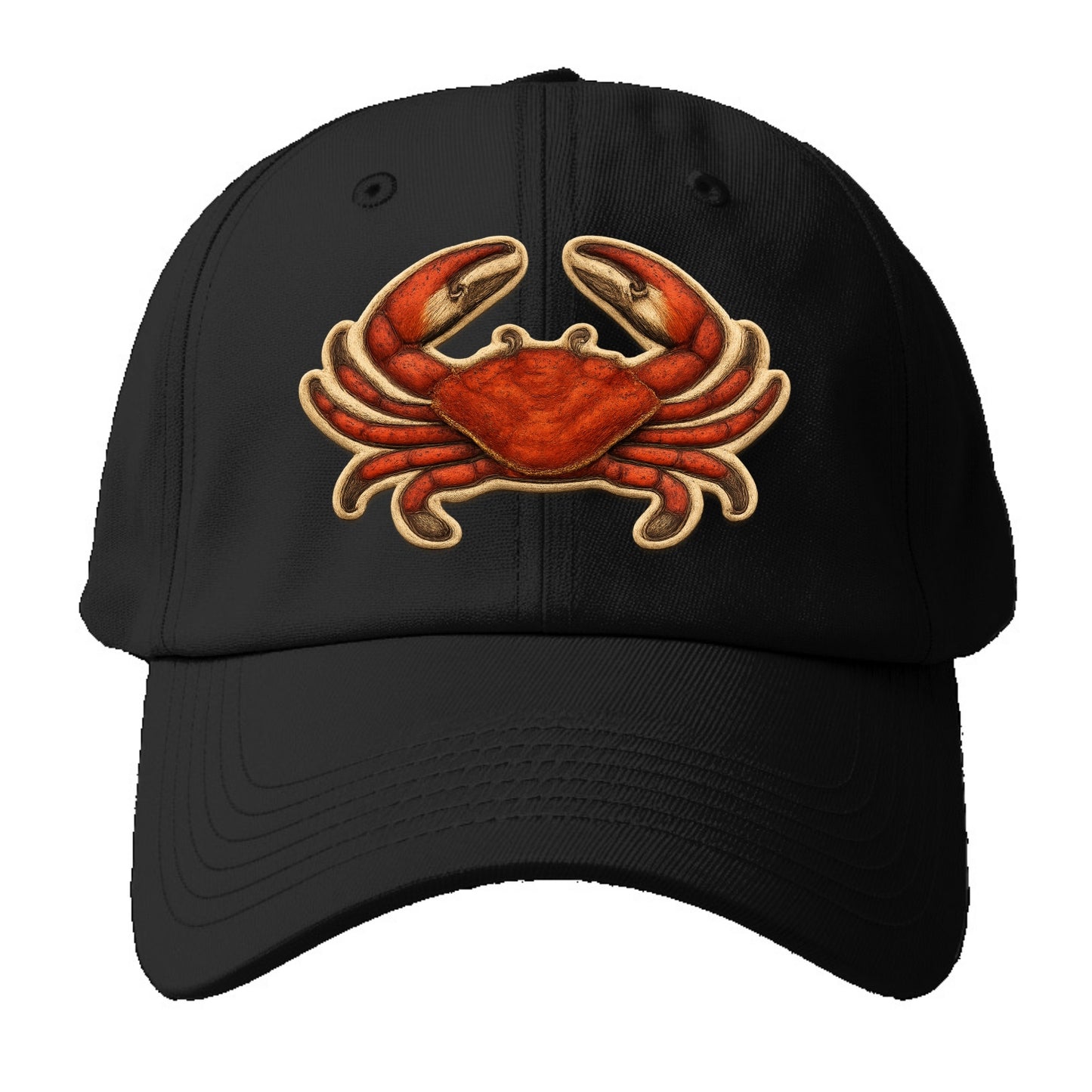 CRAB CLAWS - red crab in scarlet and orange , seafood - Baseball Cap