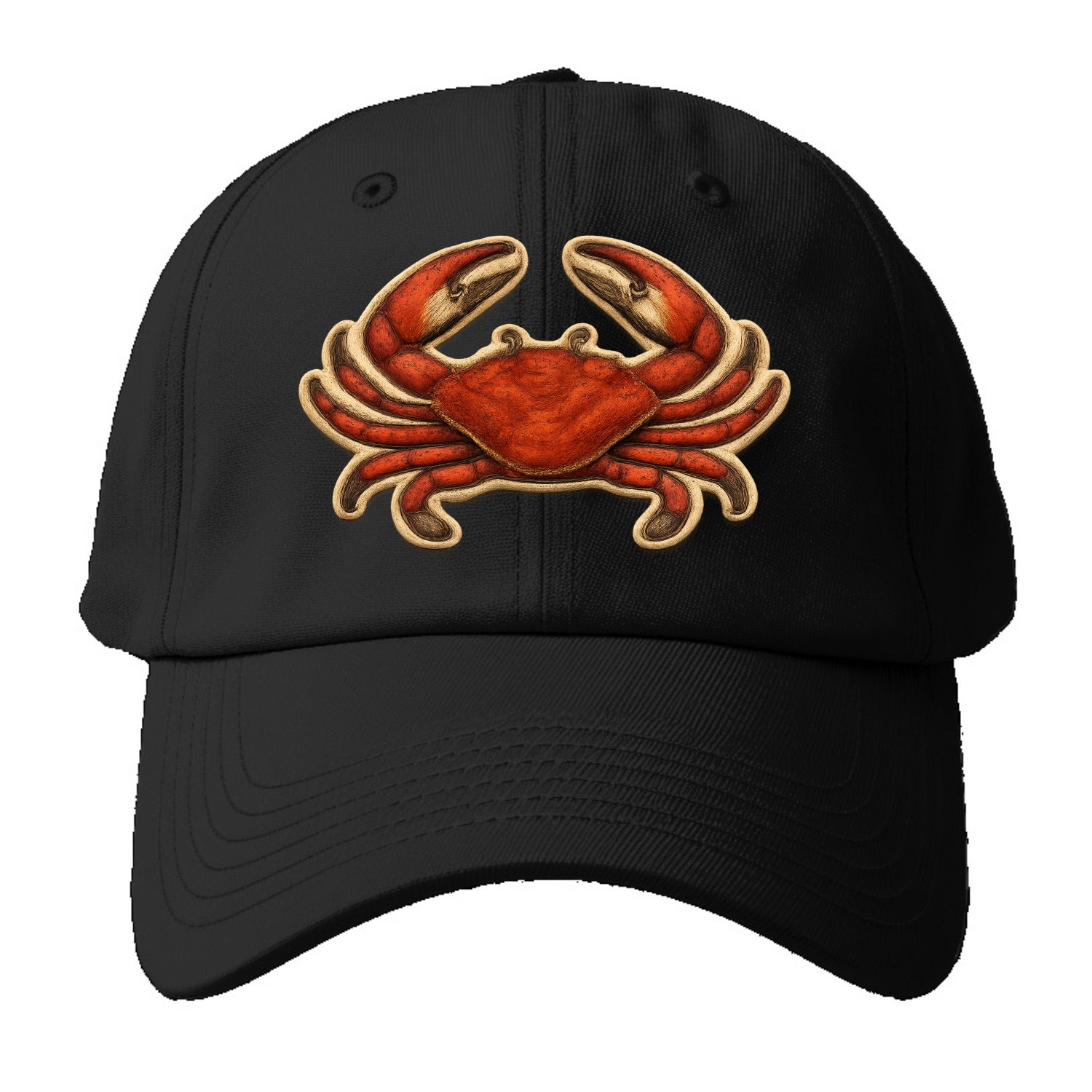 CRAB CLAWS - red crab in scarlet and orange , seafood - Baseball Cap