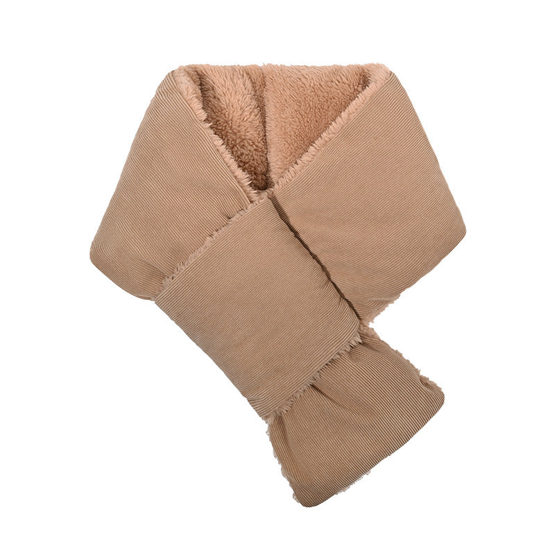 Corduroy Cross Scarf: Warm & Stylish Neck Protection