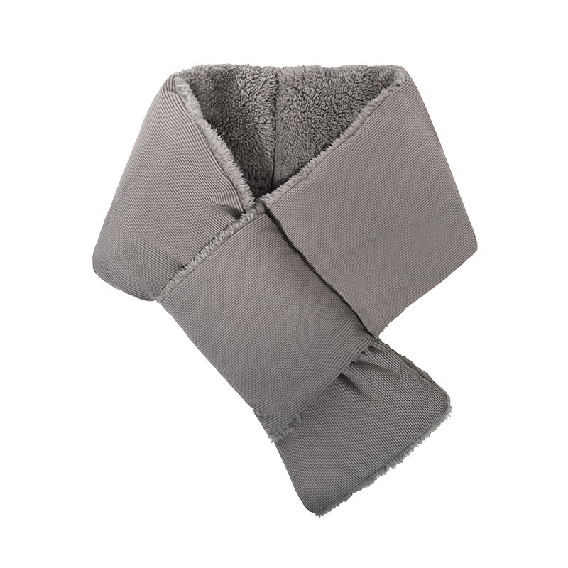 Corduroy Cross Scarf: Warm & Stylish Neck Protection