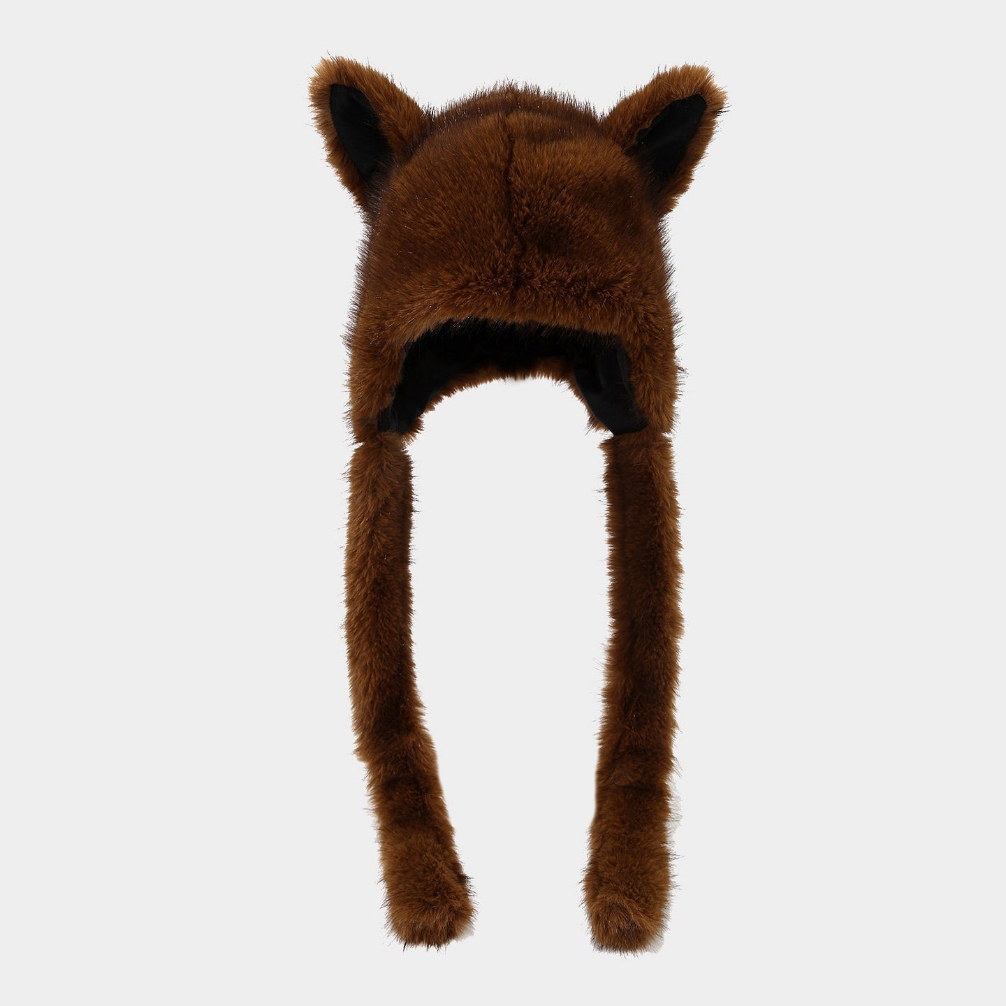 Cute Fox Ear Beanie with Braids - Cozy Winter Hat