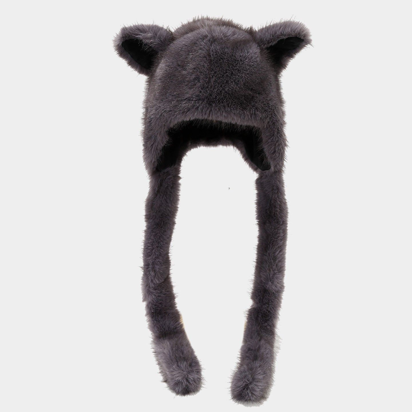 Cute Fox Ear Beanie with Braids - Cozy Winter Hat