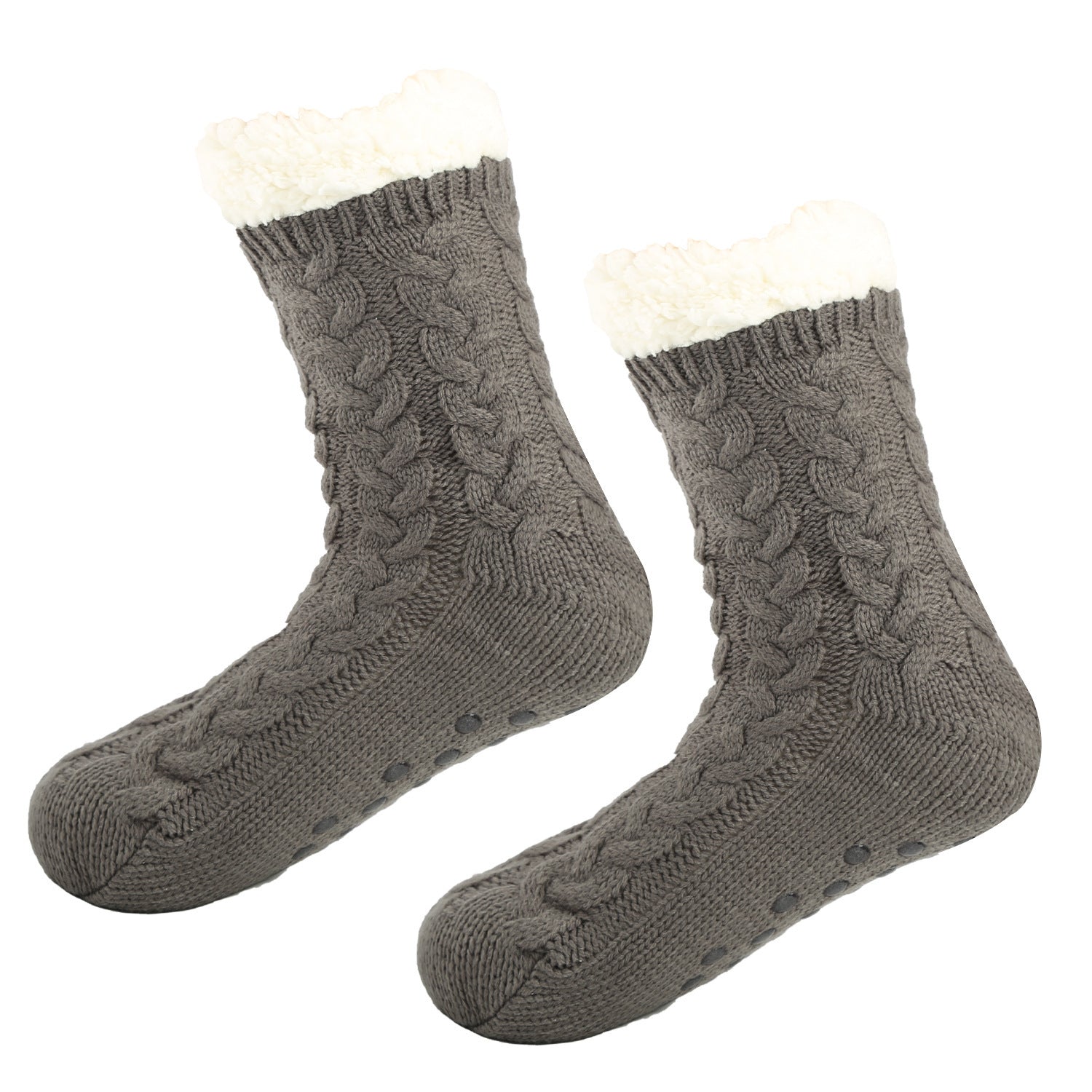 Cozy Fleece-Lined Grip Socks for Winter Comfort