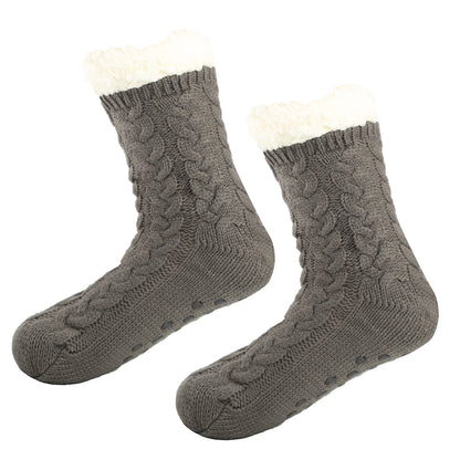 Cozy Fleece-Lined Grip Socks for Winter Comfort