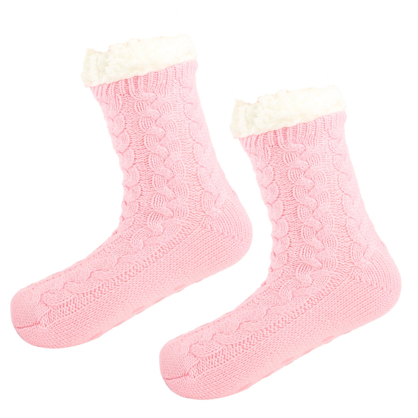 Cozy Fleece-Lined Grip Socks for Winter Comfort