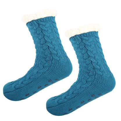 Cozy Fleece-Lined Grip Socks for Winter Comfort